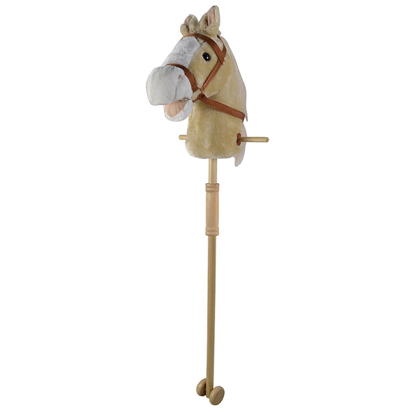 Cavallo Con Bastone per Bambini Asta Smontabile con Ruote e Suoni Beige online