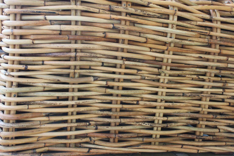 Divano Polinesia 3 Posti con Cuscini 75x265x105 cm in Rattan Marrone