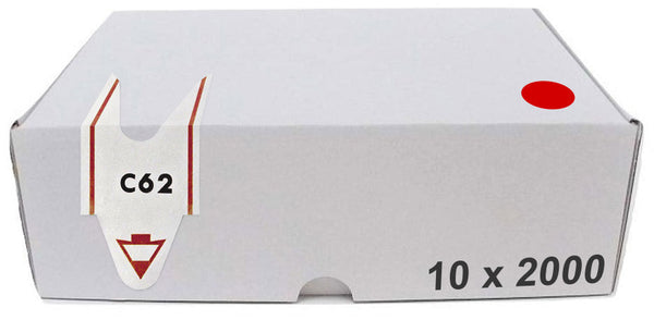 online Packung mit 20000 Tickets für Briefschneckenautomaten + 2 rote Visel-Ziffern