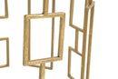 Tavolinetto Cube Coppia Ø46x55-39x48 cm in Ferro e Marmo Oro e Bianco