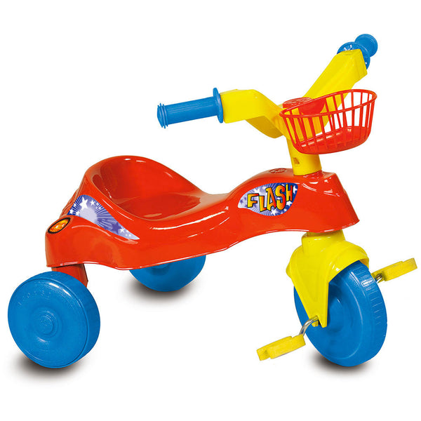 prezzo Motorrad-Dreirad für Kinder mit Pedalen und Korb Kid Smile Flash Red