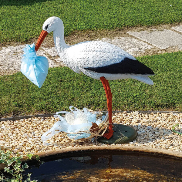 prezzo Dekorativer Storch H75 cm für Gartenteiche