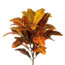 Set 2 Croton Pianta Artificiale Altezza 60 cm Arancio