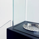 Camino a Bioetanolo da Pavimento 20x20x70 cm per Esterno Capri 70 Nero