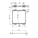 Porta Pantaloni Estraibile per Armadio 60 cm in Alluminio e Acciaio Emuca Anodizzato opaco