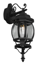 Applique da Esterno Attacco E27 in Alluminio Nero Opaco