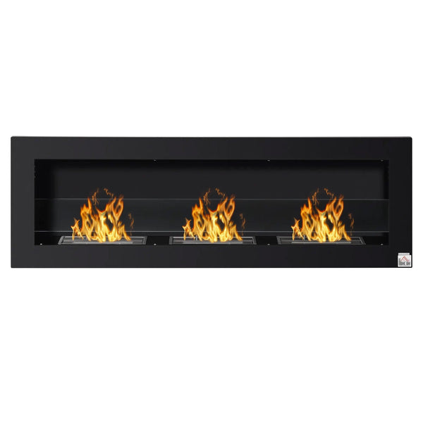 Bioethanol Wandkamin 120x15x40 cm Schwarz prezzo