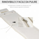 Cuscino per Sdraio Lettino Prendisole da Giardino Bianco Crema 198x53x5 cm 