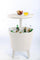 Thermo-Couchtisch Ø49,5 cm mit anhebbarer Platte aus Keter Cool Bar White Resin