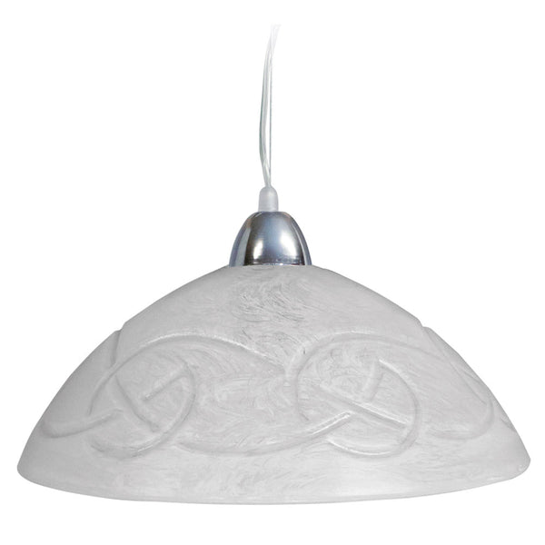 sconto Aufhängung D40 1xE27 Rahmen Chromglas Kratzweiß E-Energy Ada