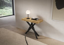 Consolle Allungabile 90-196x40x77 cm Saki Small Quercia Natura Gambe Antracite 