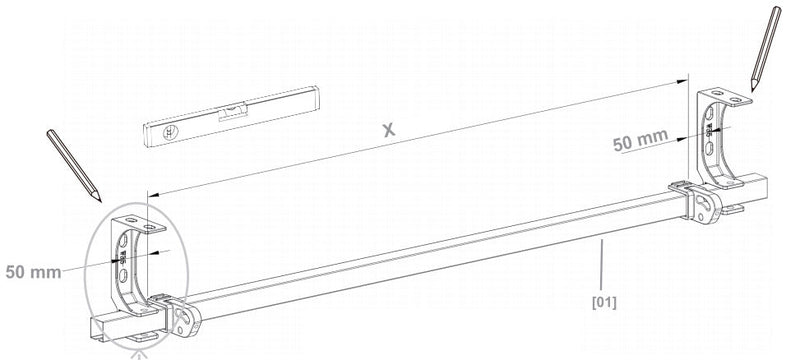 Tenda da Sole Barra Quadra 200x250 cm Tessuto in Poliestere Riga Verde
