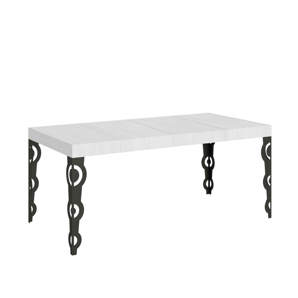 Tavolo Allungabile 90/24x90x77 cm Karamay Premium Bianco Frassino online