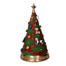 Albero resina con led rosso e verde cm Ø26,8xh46,3