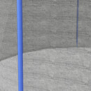 Rete di Protezione per Trampolini a 8 Pali con Ingresso con Cerniera Ø366x180 cm in PE Nero e Blu