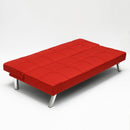 Divano Letto 175x83x74 cm in Tessuto Rosso