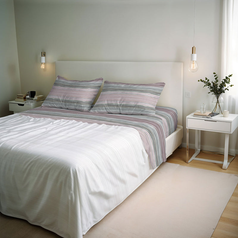 Set Lenzuola con Stampa Sopra Sotto e Federe Linea River Rio Gold Varie Misure