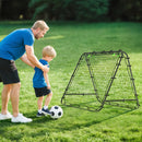 Rete Rebounder da Calcio Pieghevole Angolazione Regolabile 100x95x90 cm Nero      