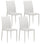 Set mit 4 Stühlen 43,5 x 46,5 x 90,5 cm in weißem Kunstleder