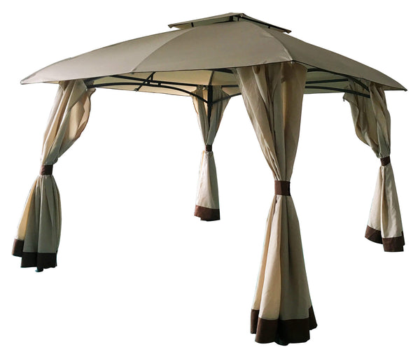 Gartenpavillon 3x3m aus Stahl und beigem Polyester acquista