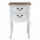 Mobiletto Cuore 2 44x32x74 h cm in Legno di paulownia Bianco