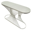 Console Stripe 120x35x79 cm in Ferro e Marmo Argento      