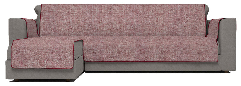 Copridivano in Poliestere con Penisola Sinistra Bordeaux Varie Misure