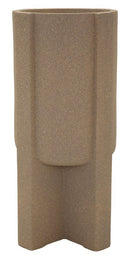 Porta Vaso da Esterno Moai Ø39x80,5 cm in Resina Marrone      