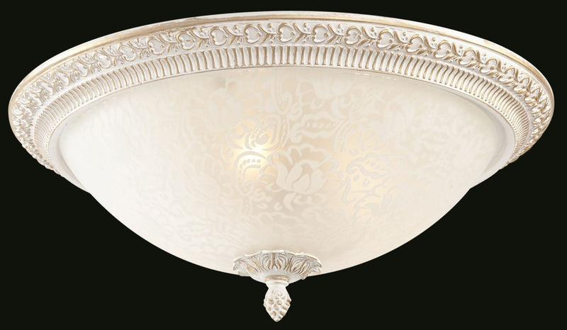Plafoniera Ceiling & Wall in Metallo Pascal Bianco con Oro