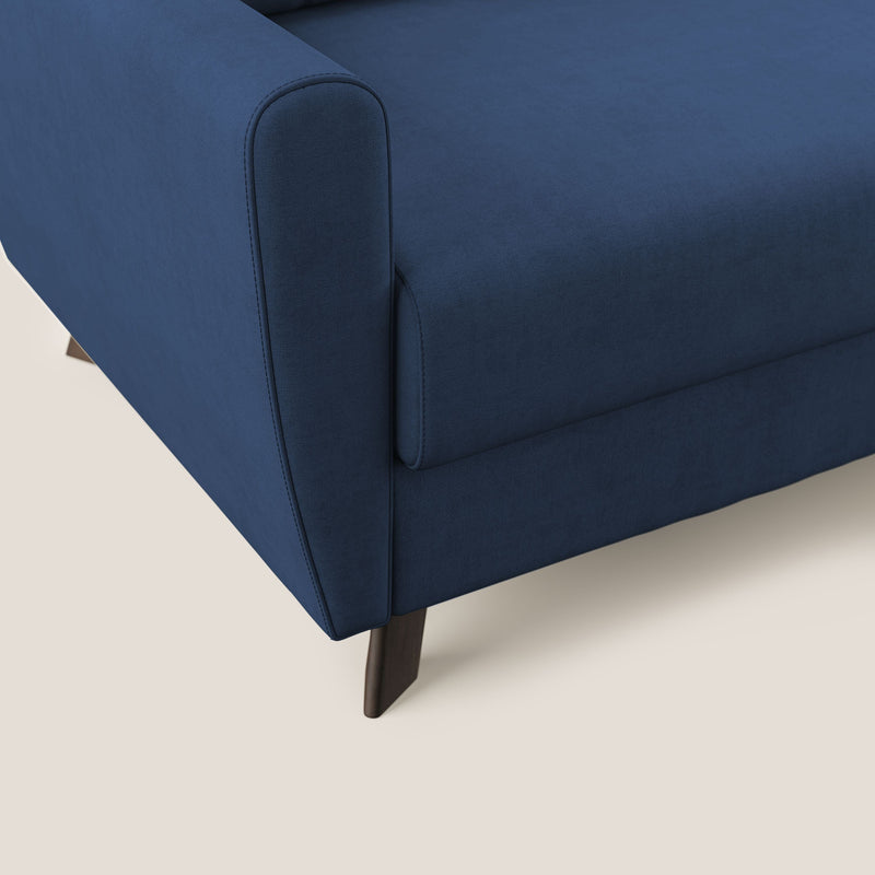 Divano Letto 2 Posti 168x97x96 cm in Tessuto Blu