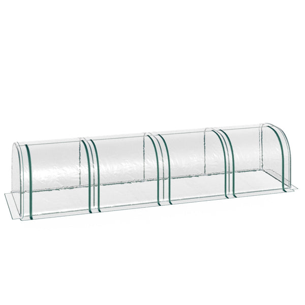 sconto Serra da Giardino a Tunnel 395x100x80 cm Anti UV in Acciaio e PVC Trasparente