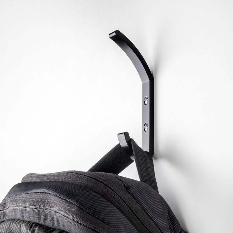 Appendiabiti da Parete Nelson Imballo 1 Pezzo Verniciato Nero Alluminio Emuca