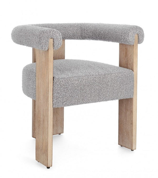 Sedia 70x60x71 cm Agape in Bouclè Naturale/Grigio sconto