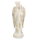 Angelo in Resina bianco oro con lanterna cm 15x11xh40