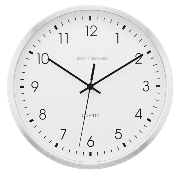 prezzo Wanduhr Ø25,2x4,2 cm in Weißaluminium