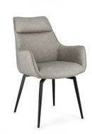 Set 2 Poltrone 56x65x92h cm Lawrence Pu Tortora 