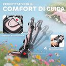 Triciclo per Bambini 6 in 1 con Maniglione di Spinta e Sedile Girevole 111,5x52x98 cm Rosa      