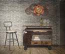 Console Old Style 111x60x89 cm Legno di Abete e in Ferro Marrone