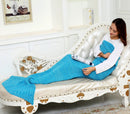 Coperta in Acrilico 180x100 cm Coda di Sirena Celeste