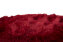 Sgabello Amelie Bordeaux Ø40,5x46,5 cm in Ferro e Spugna e Poliestere Bordeaux e Oro