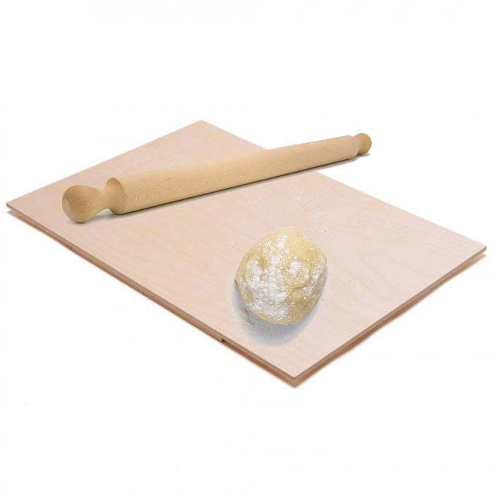 Asse Per Impastare Spianatoia In Legno Con Mattarello Pasta Pizza 50x30 cm