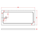 Piatto Doccia Rettangolare H5cm in ABS Rinforzato Bianco Varie Misure