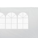 Set 2 Pareti Laterali per Gazebo 3x3 m Pieghevoli 295x200 cm in tessuto Oxford con Finestre Bianco