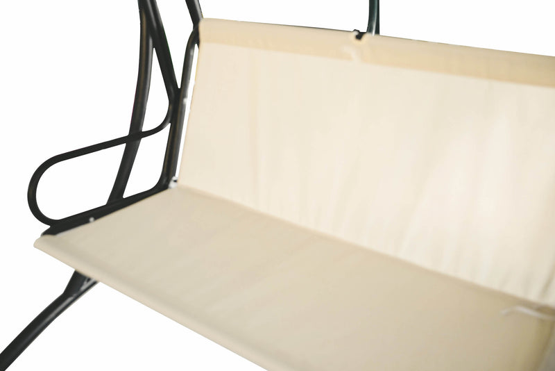 Dondolo da Giardino 3 Posti in Metallo Soriani Avorio