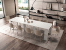 Consolle Allungabile Segmenta 110x42,5/297,5x78 cm in MDF Laccato Bianco Opaco        