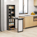 Scrivania Moderna Pieghevole 98x51x153 cm con Libreria e Lavagna in Legno e Metallo Nero      