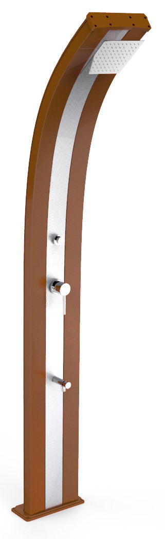 prezzo Doccia Solare da Giardino 40L Miscelatore Temporizzato e Lavapiedi Arkema Dada Fascia Inox Oro Van Gogh