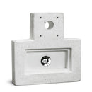 Base con Vasca Rettangolare 40x40x8 cm per Fontane in Cemento Levigato Bianco  