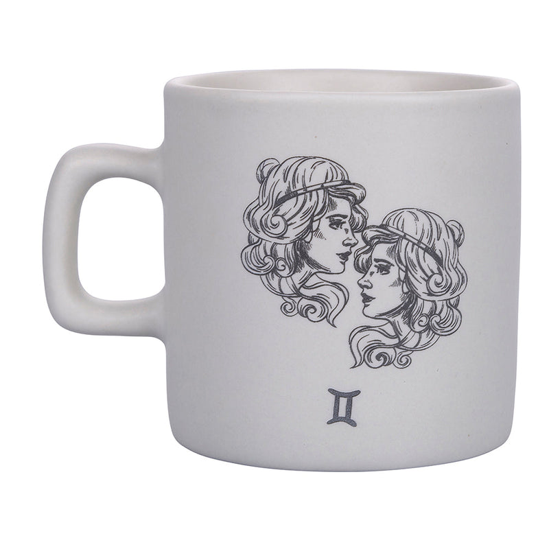 Tazzina Caffè Zodiaco "gemelli" Ø6x6,5 cm in Bone China VdE Tivoli 1996 Bianco