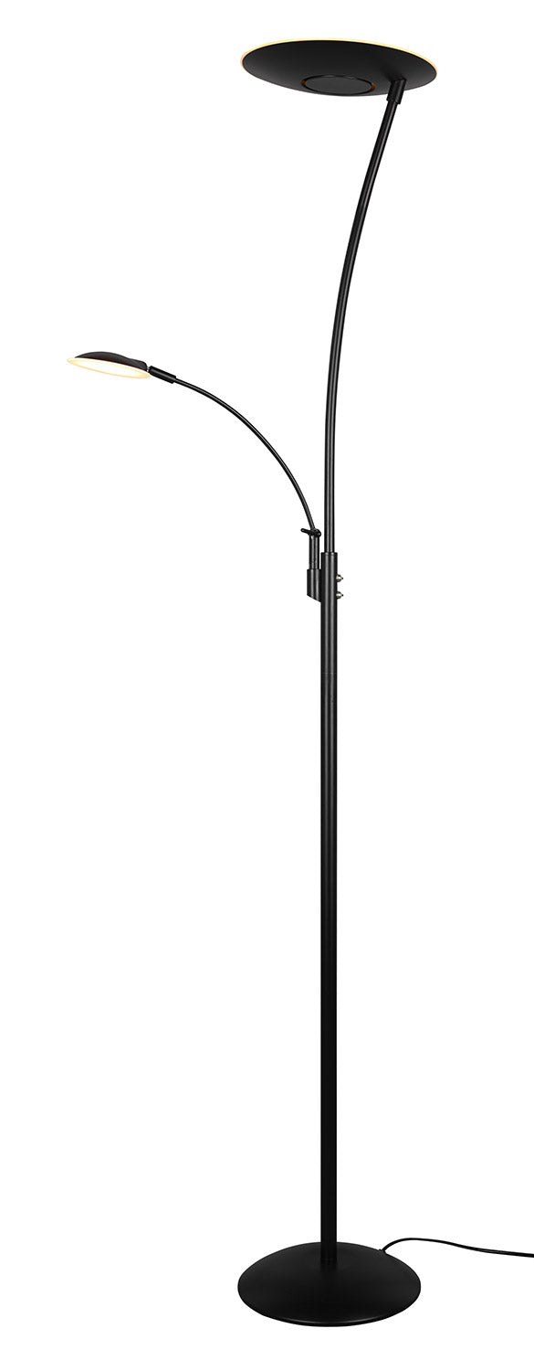 Piantana da Interno a LED in Metallo Nero Opaco